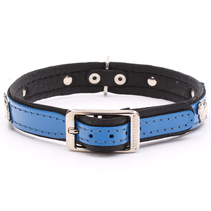 Blue Leather West Highland Terrier Collars