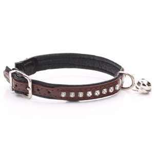 Crystalised Brown Cat Collar