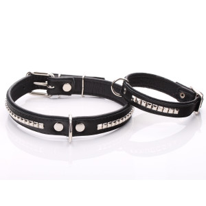 Black Leather Dog Collar...