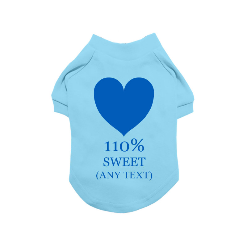 Personalised Blue Dog Tshirt With Heart