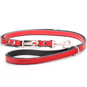 Adjustable Red Leather Dog...