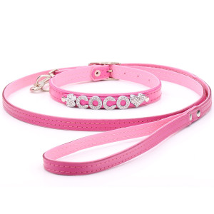 Baby Roze Halsband & Lead Set