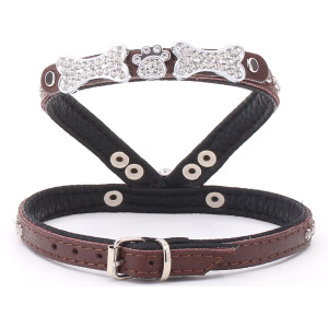 Small Brown Diamante Harness