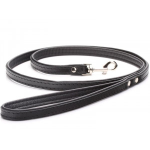 Black Leather Dog Lead