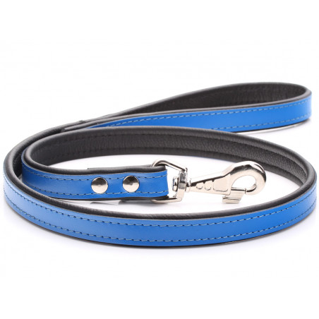 Handmade Blue Leather Dog Lead / Leash