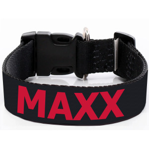 Extra Wide Black Dog Collar...