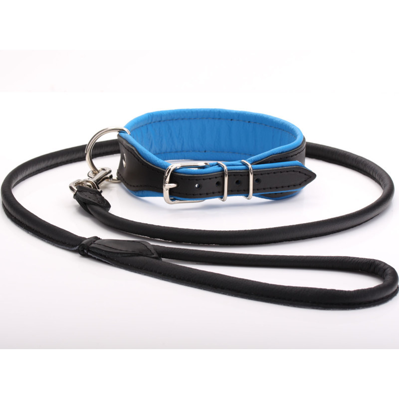 Leather Dog Collar and Lead Set