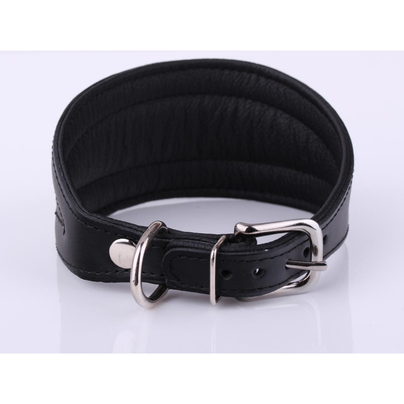 Personalised Black Greyhound, Lurcher & Whippet Collar