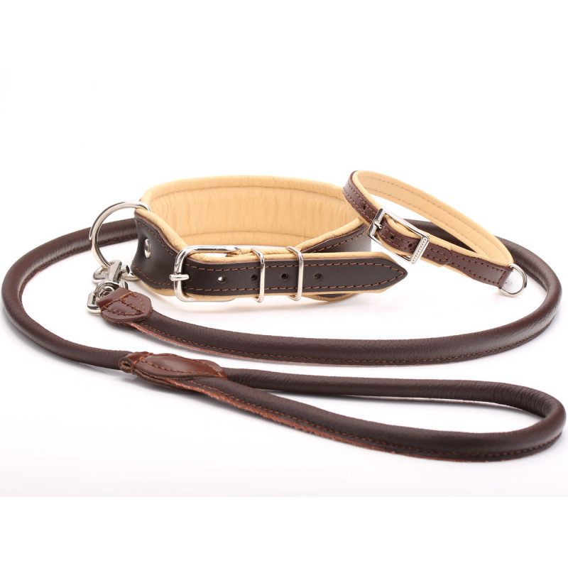 Collier Et Laisse Chien Personnalisés SEOUGEE - Cuir Synthétique Doux, Boucle Métal Rapide, Taille S Bleu Ardoise