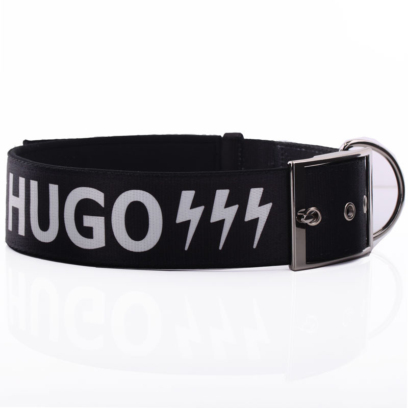 Wide Padded Dog Collar with Print XL