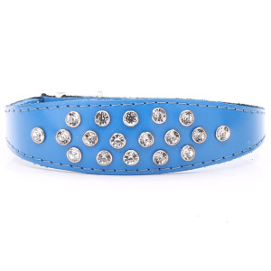 Blue Leather Dog Collar...