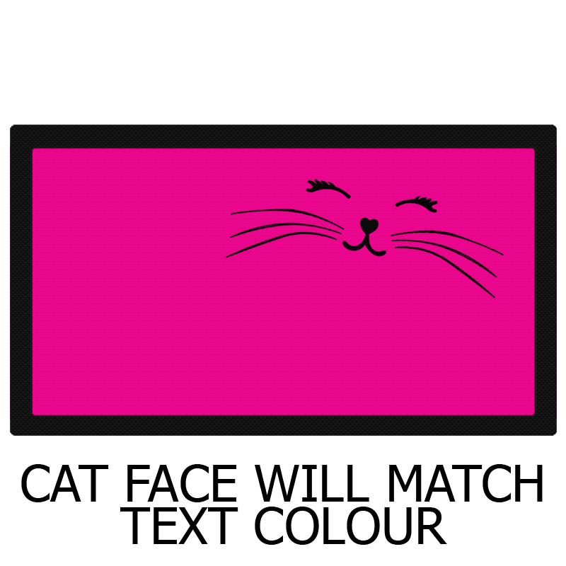 Personalised Smiling Cat Bowl Mat