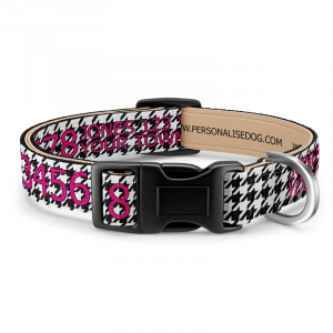 Houndstooth Dog Collar with...