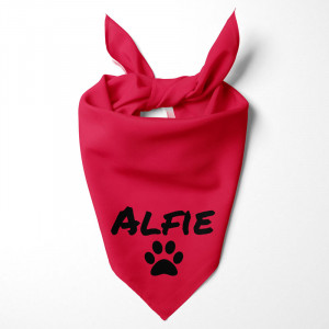 Personalised Red Dog Bandana