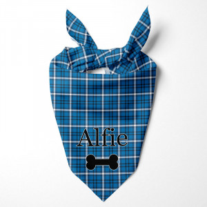 Personalised Blue Plaid...