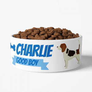 Personalized Beagle Dog Bowl