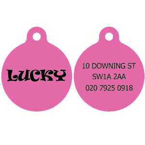 Pink Dog Tag