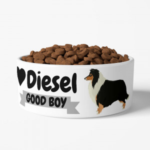 Personalized Collie Dog Bowl