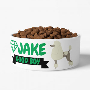 Personalized Poodle Dog Bowl