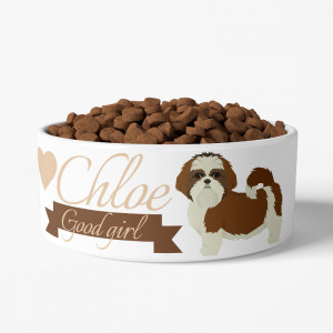 Personalized Shih Tzu Dog Bowl