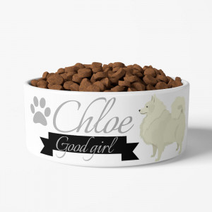 Personalized Spitz Dog Bowl