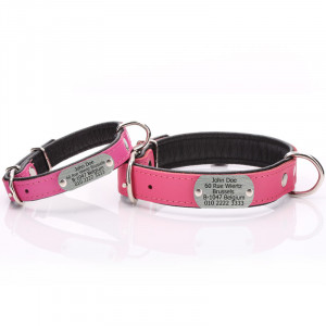 Pink Leather Dog Collar...