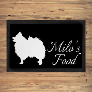 Pomeranian Dog Bowl Mat