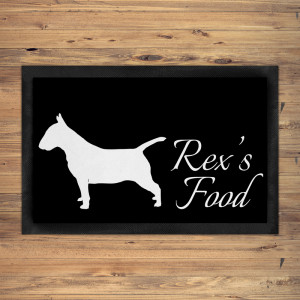 Bull Terrier Dog Bowl Mat