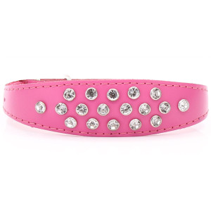 Pink Leather Dog Collar...