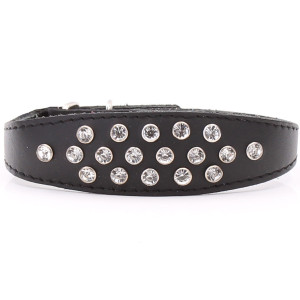 Black Leather Dog Collar...