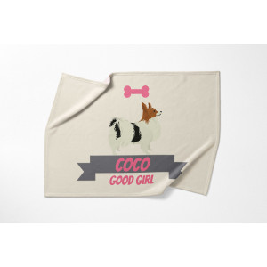 Personalized Papillon Blanket