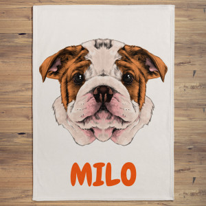 American Bulldog Puppy Blanket