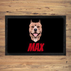 American Pitbull Dog Bowl Mat