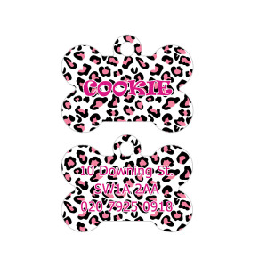 Pink Dyreprint Hund Tag