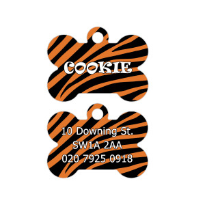 Tiger Print Dog Tag