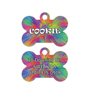 Tie Dye Dog Tag