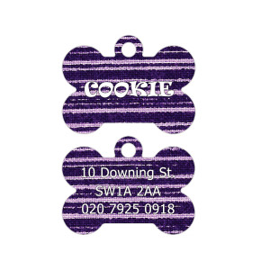 Purple Textured Stripes Dog...