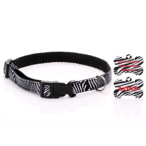 Zebra Pattern Dog Collar...