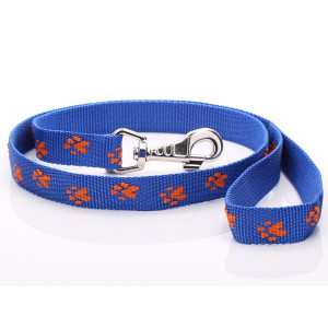 Blue Paw Print Dog Lead