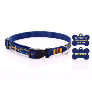 Navy Blue Aztec Pattern Dog...