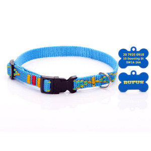 Aqua Blauw Aztec Patroon...