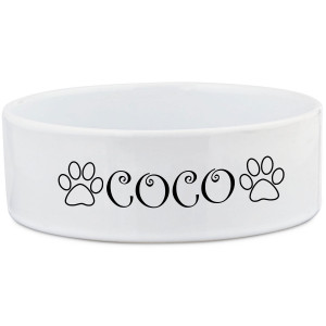 Dog Bowl with Paws
