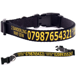 Adjustable Black Dog Collar...