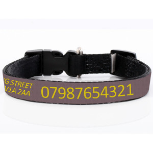 Adjustable Brown Dog Collar...