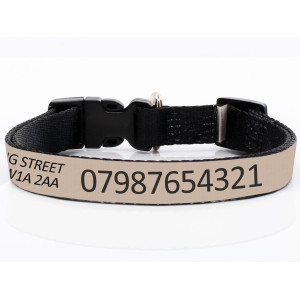 Adjustable Beige Dog Collar...