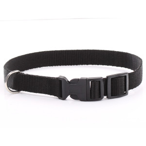 Adjustable Black Dog Collar