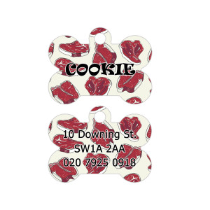 T-Bone Steak Pattern Dog Tag