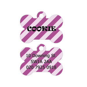 Purple Striped Dog Tag