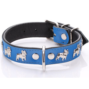 Blue French Bulldog Collar