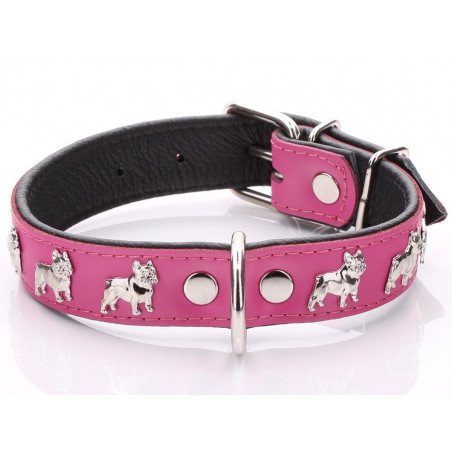 Pink French Bulldog Collar